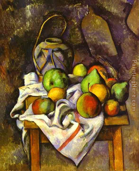 Straw Vase painting - Paul Cezanne Straw Vase art painting